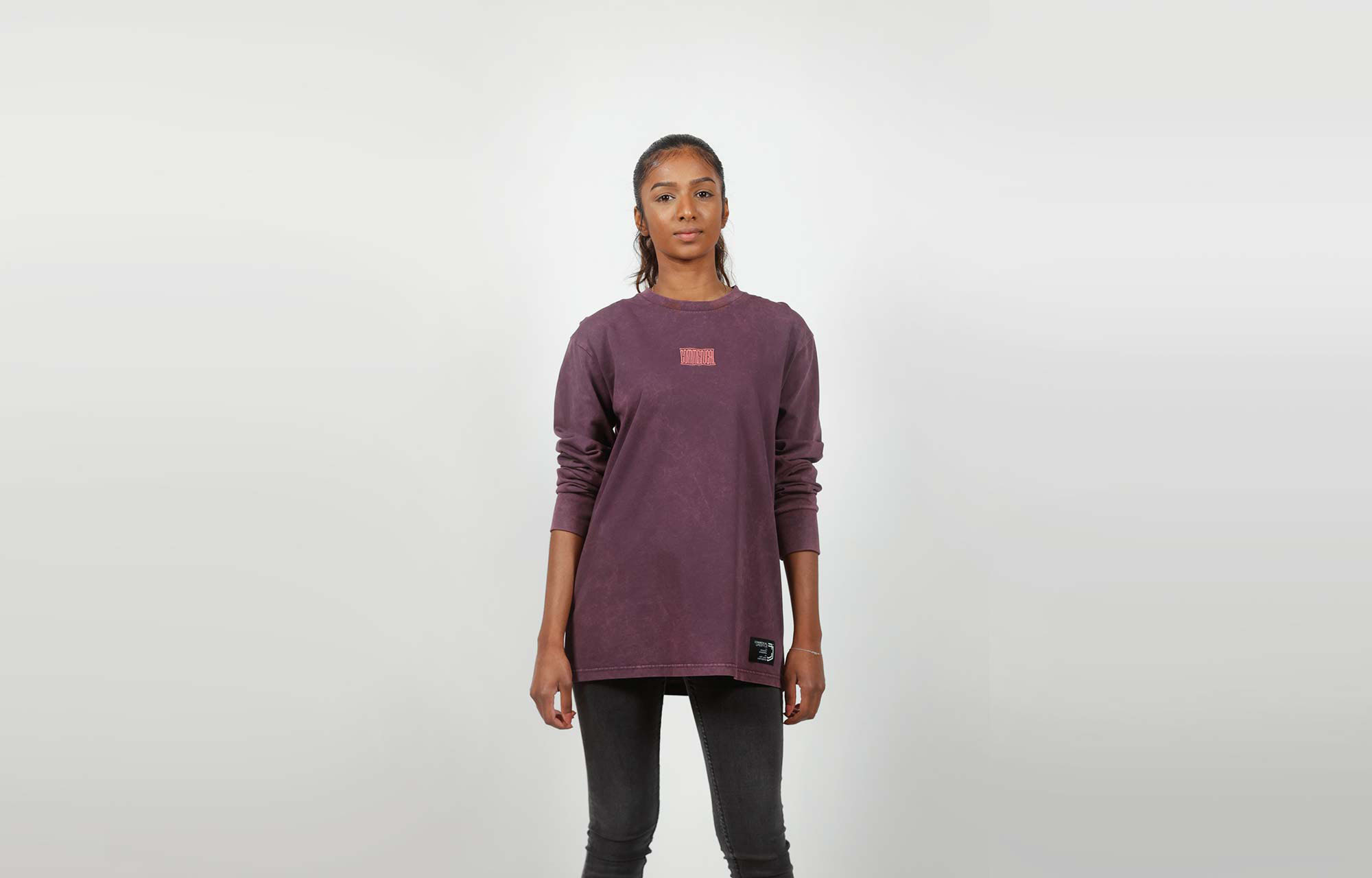COMMENCAL WASHED LONG SLEEVE T-SHIRT WINE image number 1