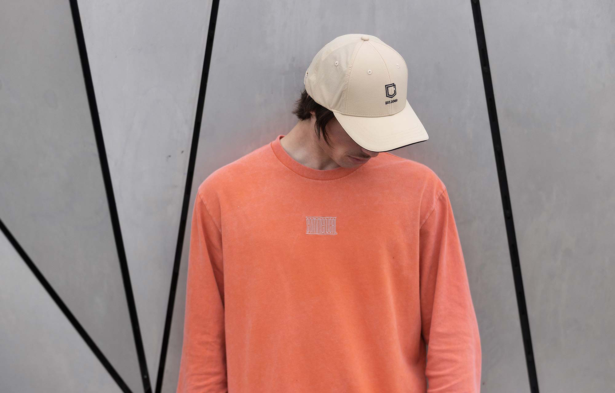 COMMENCAL WASHED LONG SLEEVE T-SHIRT TANGERINE image number 4