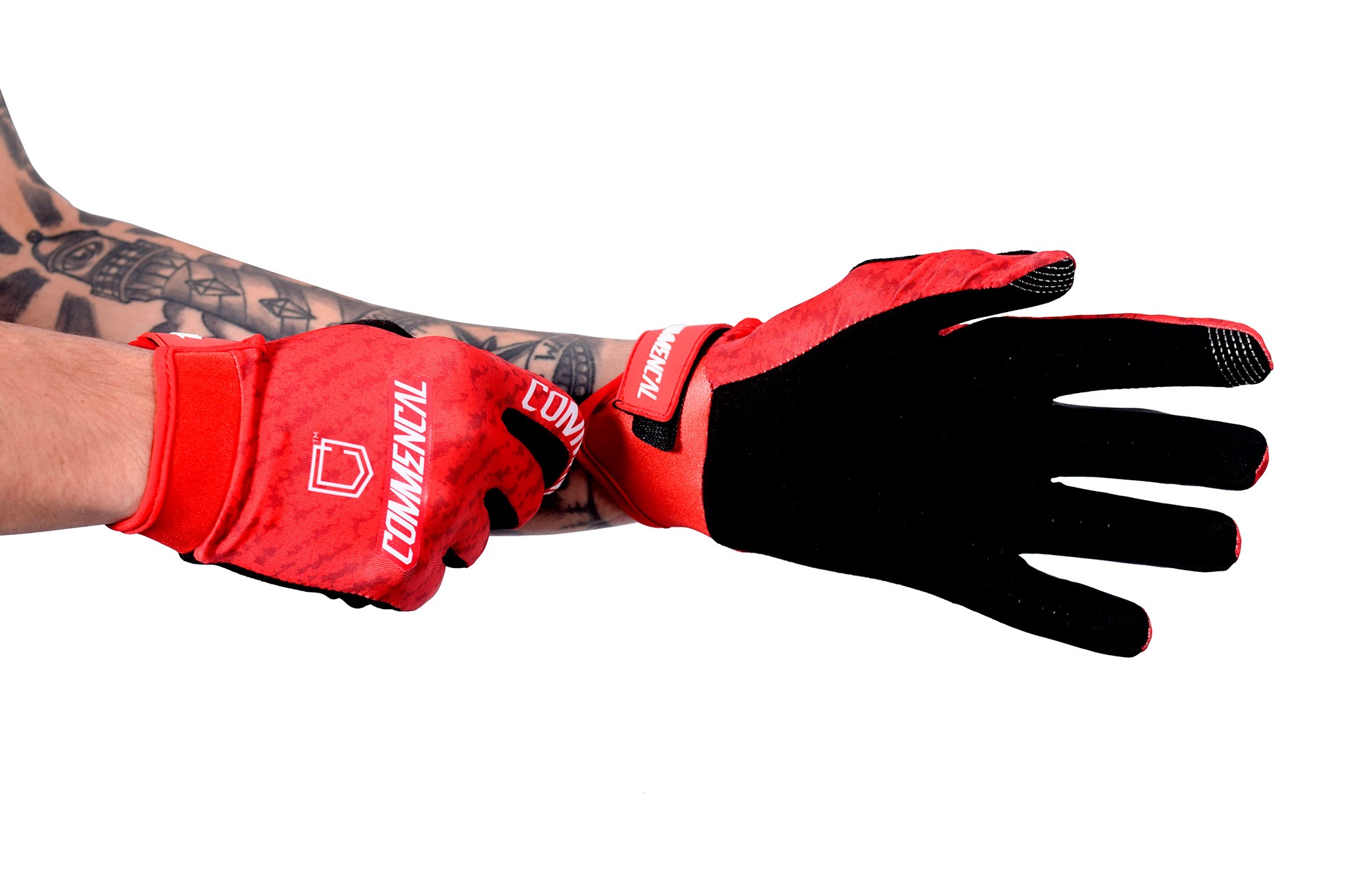 COMMENCAL GLOVES SCRATCH RED image number 1